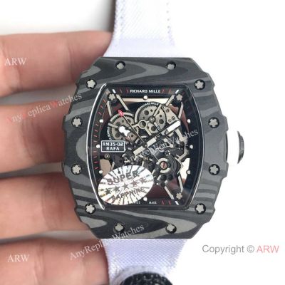 Swiss Quality Richard Mille RM35-02 Carbon Purple Strap watch Knock off